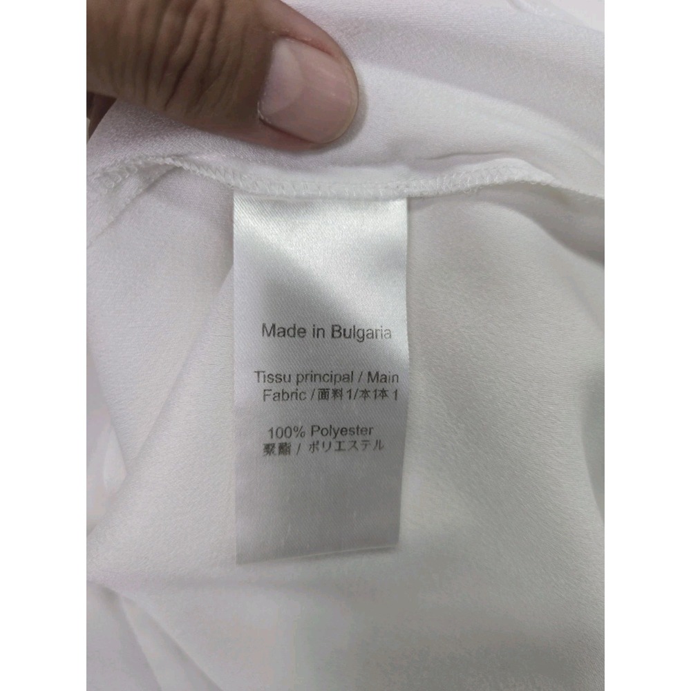 Louis Vuitton Uniform Women's Pleated L/S Button Down Blouse Ivory Size 32 - Picture 14 of 16